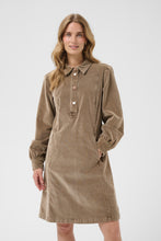 Lade das Bild in den Galerie-Viewer, Cream Brady Cord Kleid
