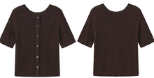Lade das Bild in den Galerie-Viewer, Strickpullover mit Knopfleisten-Detail
