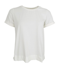 Lade das Bild in den Galerie-Viewer, offwhite T-Shirt mit Rundhals und Umschlag am Ärmel, Wunderwerk Oldenburg