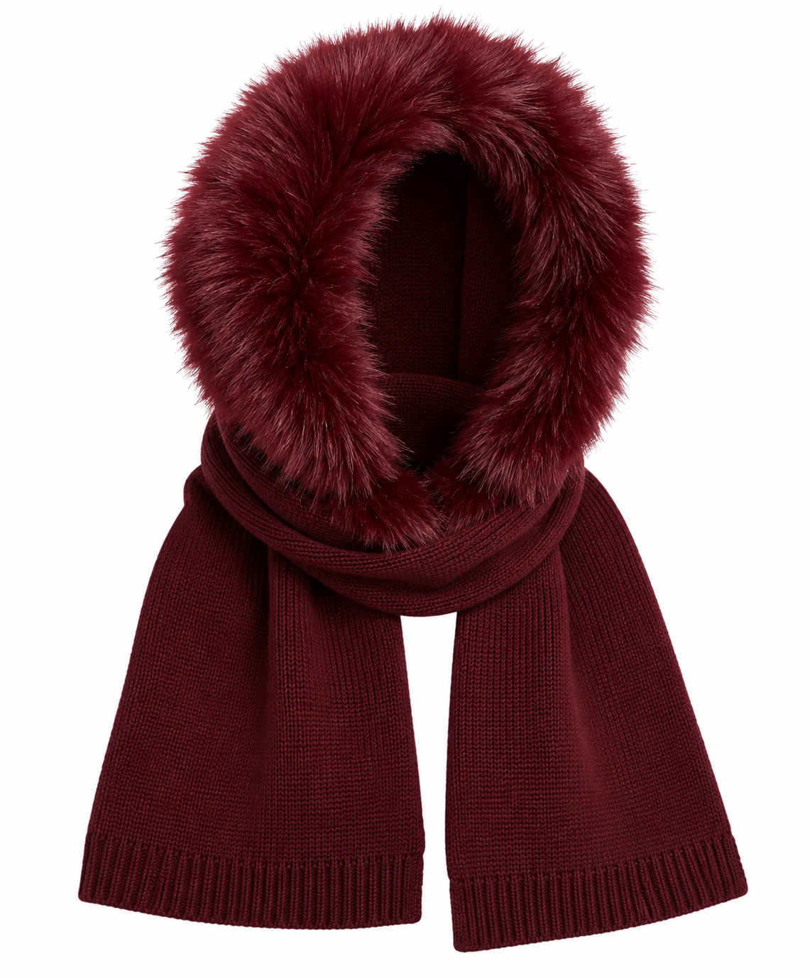 Balaclava Kapuzenschal mit Pelz