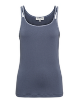Lade das Bild in den Galerie-Viewer, Top in taubenblau mit Doppel Lurex Trägern Wunderwerk Oldenburg