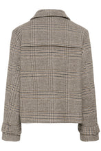 Lade das Bild in den Galerie-Viewer, Braun beige Karierte jacke mit Wollanteil Wunderwerk Oldenburg