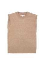 Lade das Bild in den Galerie-Viewer, Taupefarbener Pullunder in Wollstrick mit Rundhals, Wunderwerk Oldenburg