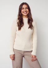 Lade das Bild in den Galerie-Viewer, Strickpullover mit kleinem Stehkragen in broken white Wunderwerk Oldenburg
