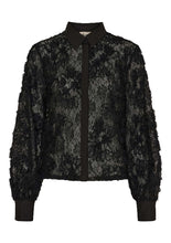 Lade das Bild in den Galerie-Viewer, Transparente schwarze Bluse mit Hemdkragen und verdeckter Knopfleiste, wunderwerk Oldenburg