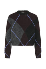 Lade das Bild in den Galerie-Viewer, Agyle Muster Pullover in dark grey mit fudge Wunderwerk Oldenburg