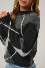 Lade das Bild in den Galerie-Viewer, Agyle Muster Pullover in grey melange Wunderwerk Oldenburg