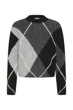 Lade das Bild in den Galerie-Viewer, Agyle Muster Pullover in grey melange Wunderwerk Oldenburg
