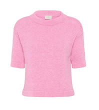 Lade das Bild in den Galerie-Viewer, Kurzarmstrickpullover in rosa mit Rundhals, Wunderwerk Oldenburg