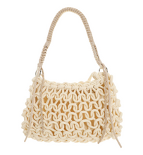 Lade das Bild in den Galerie-Viewer, Häkeltasche in offwhite mit Reißverschluss und kleinem Henkel, Wunderwerk Oldenburg