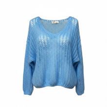 Lade das Bild in den Galerie-Viewer, Grobstrick V-Neck Pullover