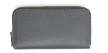 Lade das Bild in den Galerie-Viewer, Portemonnaie in der Farbe dunkelgrau mit silbernem umlaufenden Reißverschluss und Kartenfächern, Wunderwerk Oldenburg