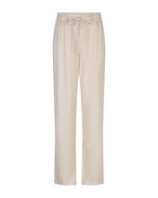 Lade das Bild in den Galerie-Viewer, Lange Leinenhose in der Farbe sand mit elastischem Bund und kleinem Bindegürtel, Wunderwerk Oldenburg