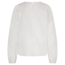 Lade das Bild in den Galerie-Viewer, Lässige Bluse mit Rundhals in offwhite mit langen Ärmeln und kleinem Gummibund, Wunderwerk Oldenburg