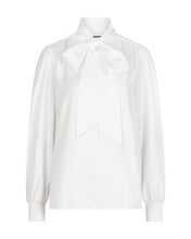 Lade das Bild in den Galerie-Viewer, Bluse in offwhite mit Schluppe und gesmoktem Ärmelabschluss, Wunderwerk Oldenburg