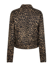 Lade das Bild in den Galerie-Viewer, Leomuster Jacke in schwarz und braun mit Kragen und Knöpfen zum schließen, Wunderwerk Oldenburg.