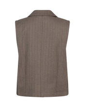 Lade das Bild in den Galerie-Viewer, taupefarbene Nadelstreifen Weste mit Hemdkragen Wunderwerk Oldenburg