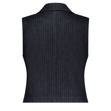 Lade das Bild in den Galerie-Viewer, Blaue Weste mit Nadelstreifen und Reverskragen, Wunderwerk Oldenburg