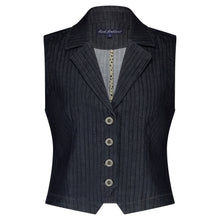 Lade das Bild in den Galerie-Viewer, Blaue Weste mit Nadelstreifen und Reverskragen, Wunderwerk Oldenburg