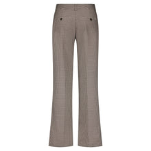 Lade das Bild in den Galerie-Viewer, Stoffhose mit Hahntrittmuster und geradem Beinverlauf in braun creme gehalten, Wunderwerk Oldenburg