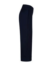 Lade das Bild in den Galerie-Viewer, Dunkelblaue Stoffhose in einer 27er Länge und kleinem Umschlag am Bein, Wunderwerk Oldenburg