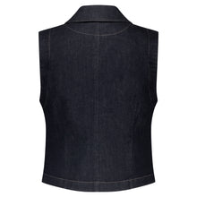 Lade das Bild in den Galerie-Viewer, Dunkelblaue Weste mit Reverskragen und 4 Knöpfen zum schließen,Wunderwerk Oldenburg