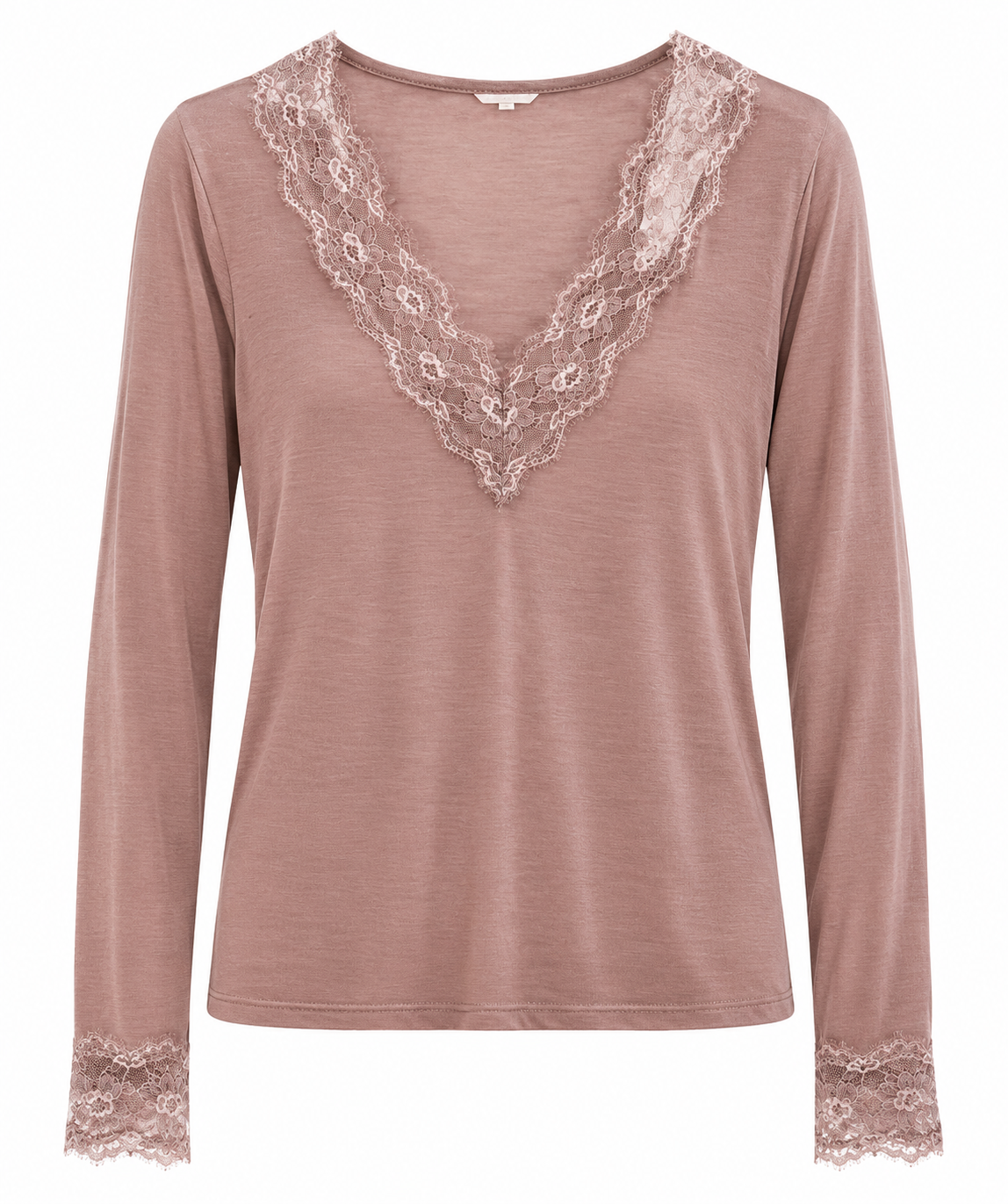 Esvivid Viskose Kaschmir Shirt mit Spitze