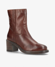 Lade das Bild in den Galerie-Viewer, Dunkelbraune Stiefelette mit Reißverschluss an der Innenseite sowie einen 6,4 cm Blockabsatz, Wunderwerk Oldenburg
