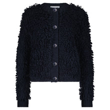Lade das Bild in den Galerie-Viewer, Strickjacke Loop dunkelblau red button Wunderwerk oldenbur