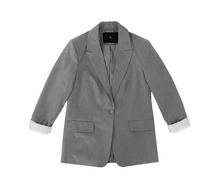 Lade das Bild in den Galerie-Viewer, Grauer langer Blazer mit Knopfverschluss, Wunderwerk Oldenburg
