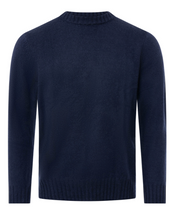 Lade das Bild in den Galerie-Viewer, Herren Rundhals Pullover aus 100 % Cashmere in dunkelblau, Wunderwerk Oldenburg