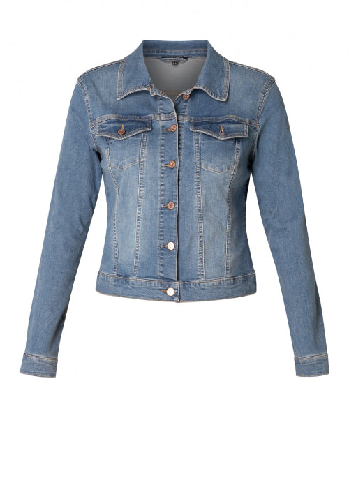 Klassische Jeansjacke mit zwei aufgesetzten Brusttaschen in mid blue Wunderwerk Oldenburg