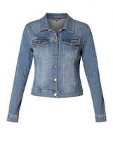 Lade das Bild in den Galerie-Viewer, Klassische Jeansjacke mit zwei aufgesetzten Brusttaschen in mid blue Wunderwerk Oldenburg
