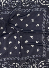 Lade das Bild in den Galerie-Viewer, Vierecktuch in dunkelblau mit Muster, Wunderwerk Oldenburg
