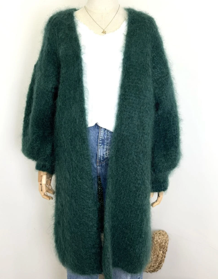 Mohair Cardigan mittellang