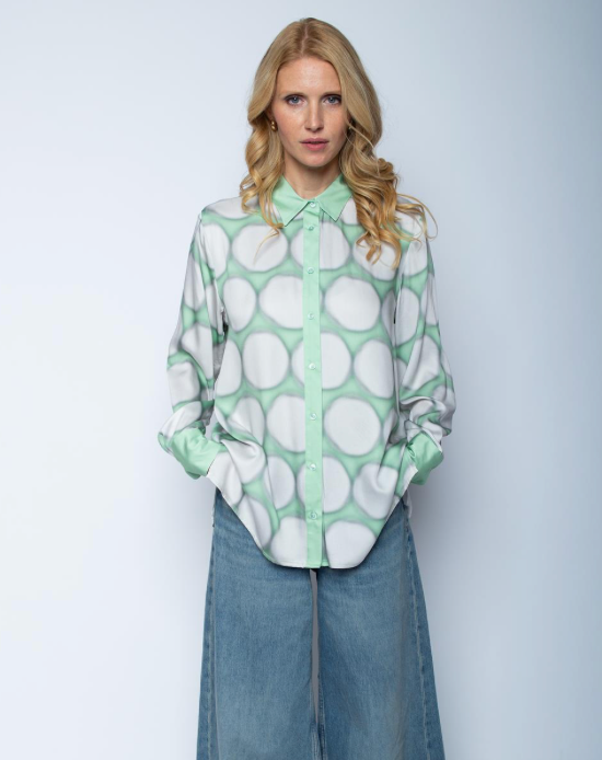 Bluse mit Maxi Dot Print