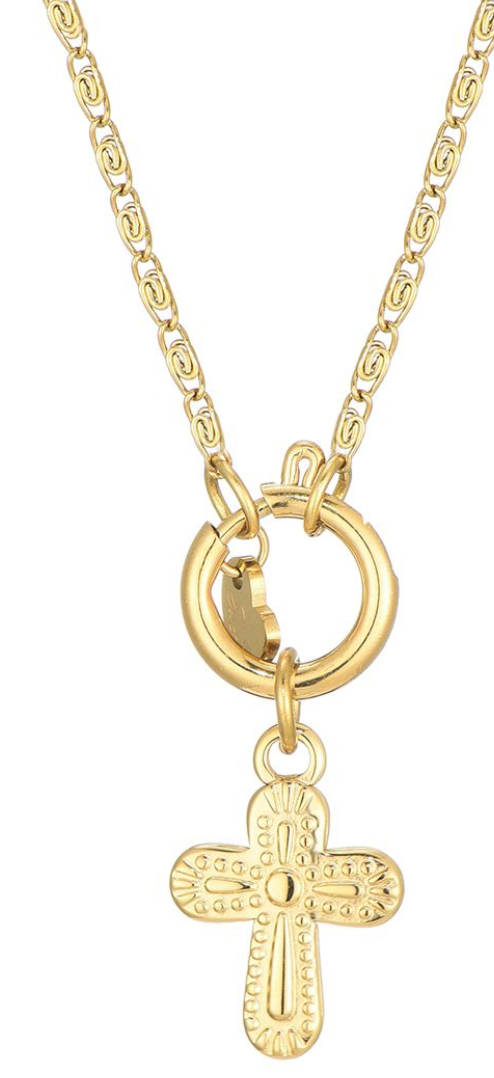 Charm Lock Kreuzkette