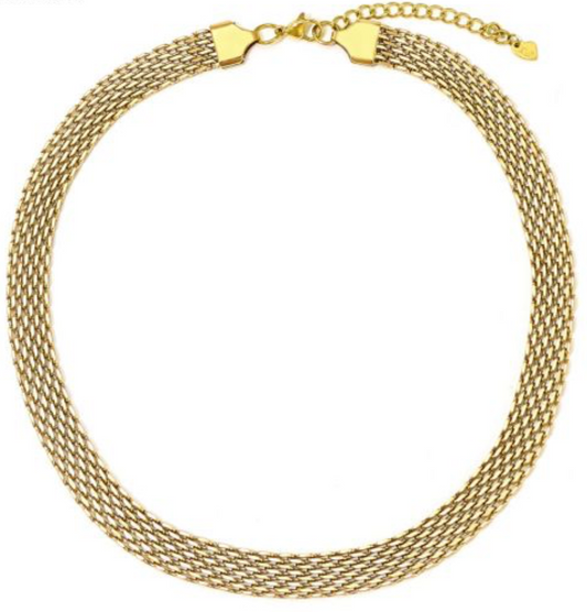 Statementkette Mesh Gold