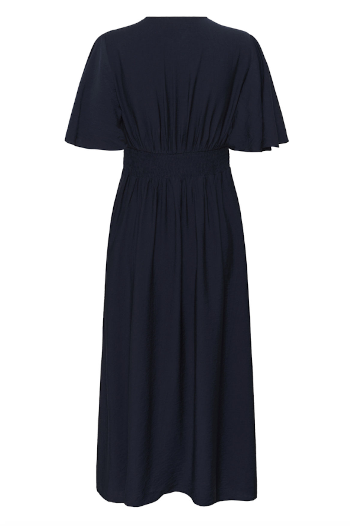 Langes dunkelblaues Kleid mit V-Ausschnitt und kurzen Ärmel, Wunderwerk Oldenburg
