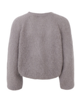 Lade das Bild in den Galerie-Viewer, taupefarbener  Mohair Pullover mit Knoten vorne, Wunderwerk Oldenburg
