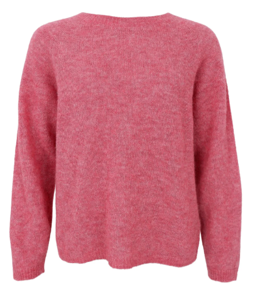 Korallefarbener Wollpullover mit Rundhals Wunderwerk Oldenburg