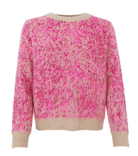 Lade das Bild in den Galerie-Viewer, Pullover in pink Bordeaux und caramel far bend mit Rundhals, Wunderwerk Oldenburg
