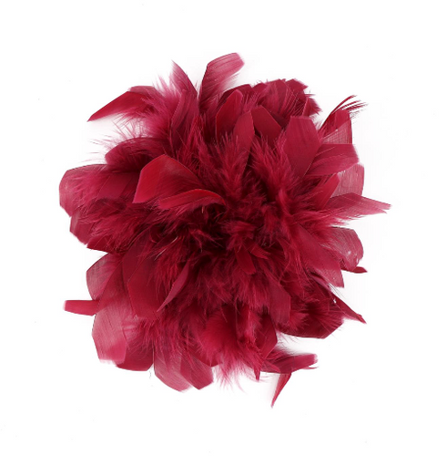 Rote Federbrosche mit Anstecknadel, Wunderwerk Oldenburg