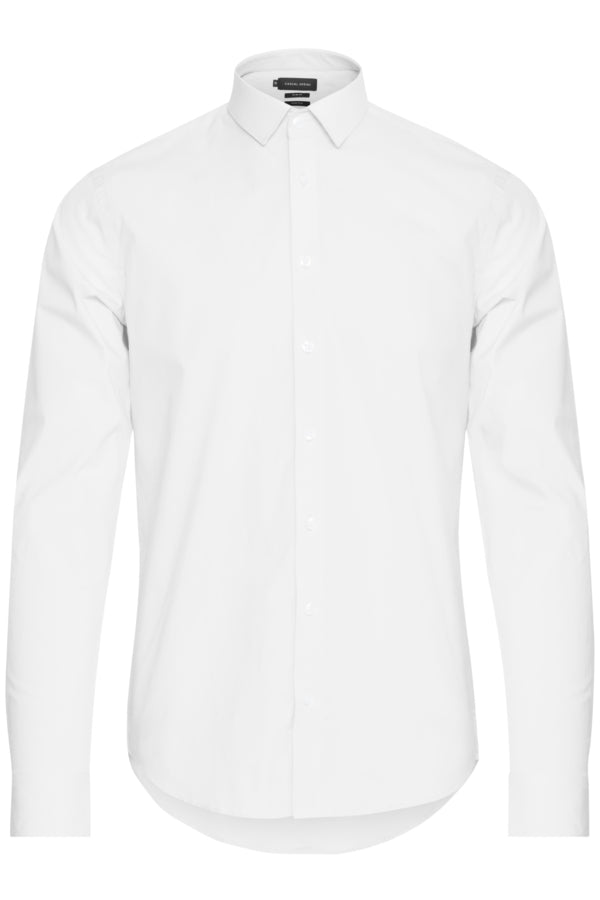 Klassisches Herrenhemd in Weiss mit slim fit Schnitt und Stretch-Anteil, Wunderwerk Oldenburg