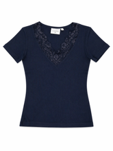 Lade das Bild in den Galerie-Viewer, T-Shirt mit Spitze
