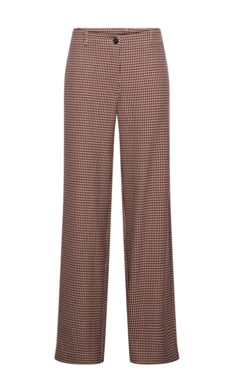 Karierte Hose in der Farbe sand Multi mit geradem langen Bein Wunderwerk Oldenburg