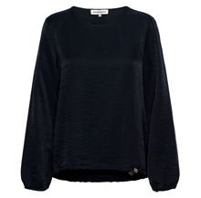 Lade das Bild in den Galerie-Viewer, Dunkelblaue Viskose Schlupfbluse Wunderwerk Oldenburg
