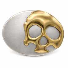 Lade das Bild in den Galerie-Viewer, Gürtelschließe Oval Skull - 4 cm
