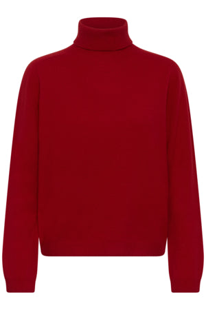 Roter Rollkragenpullover aus 100% Wolle Wunderwerk Oldenburg