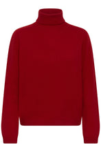 Lade das Bild in den Galerie-Viewer, Roter Rollkragenpullover aus 100% Wolle Wunderwerk Oldenburg

